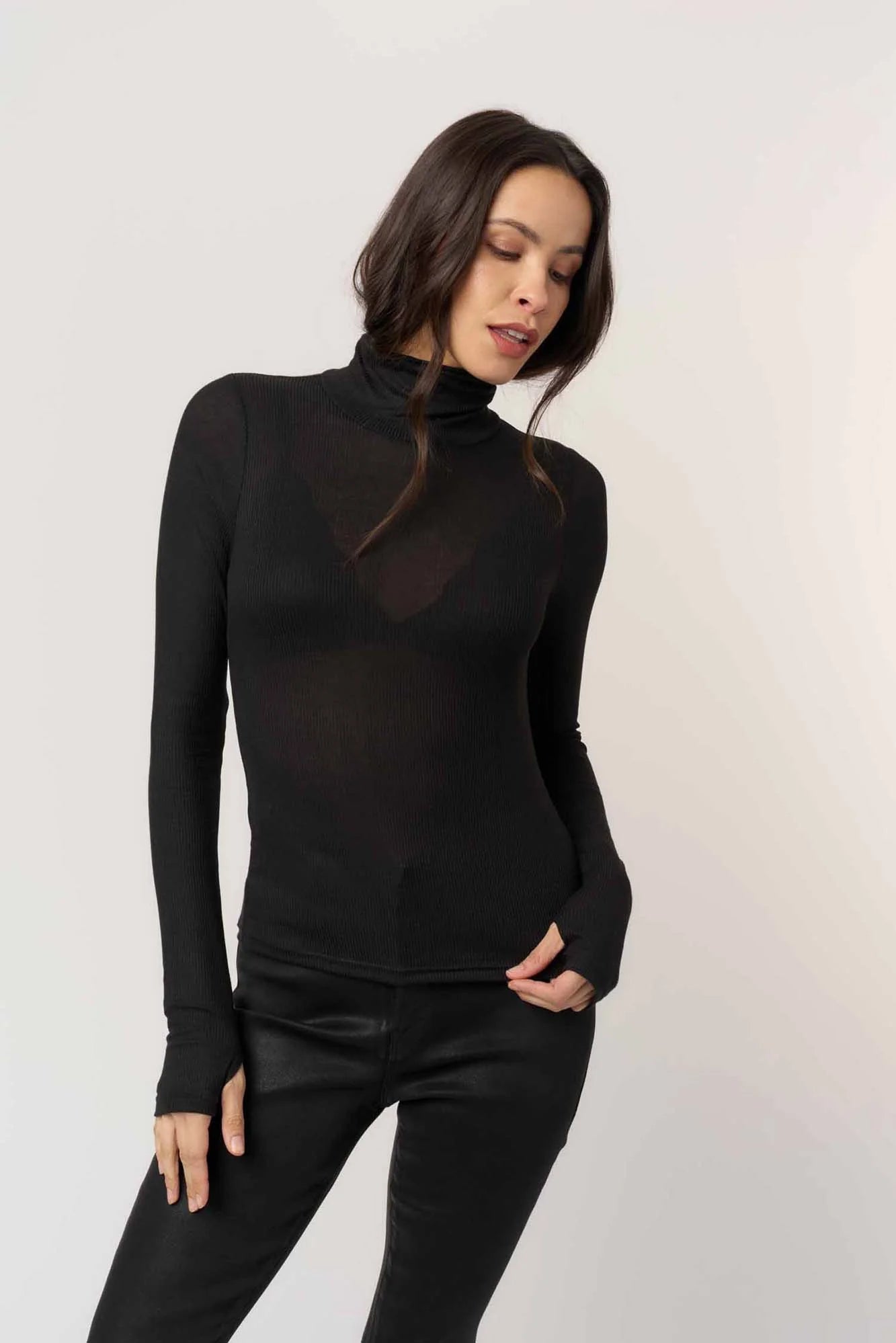 Olive Rib Turtleneck
