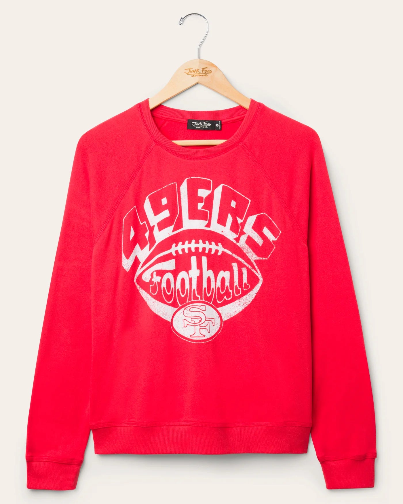 49ers Football Raglan Crew Fleece