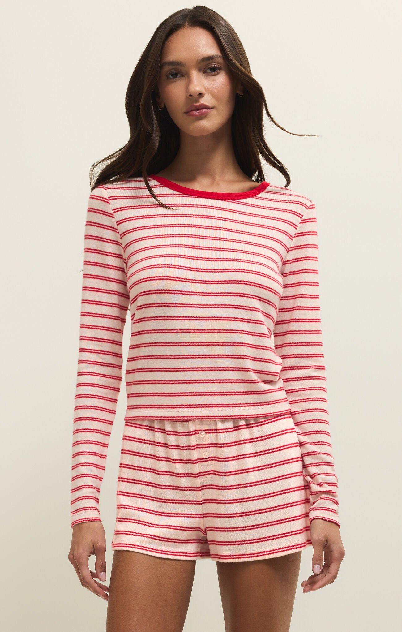 Night In Stripes Long Sleeve Top