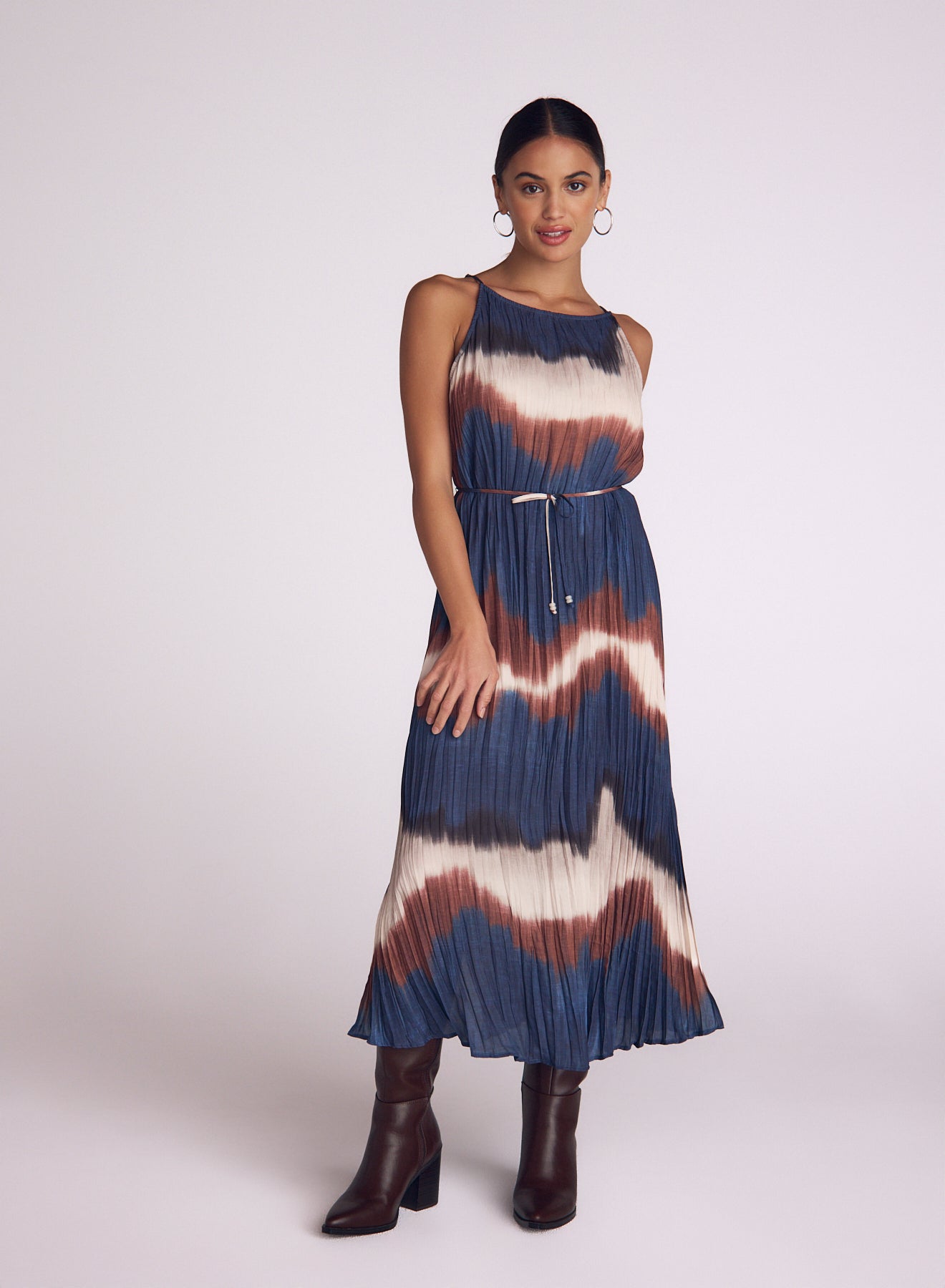 Pleated Midi Dress