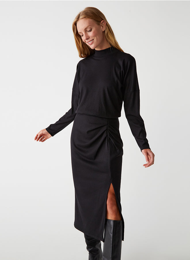Lila Blouson Midi Dress