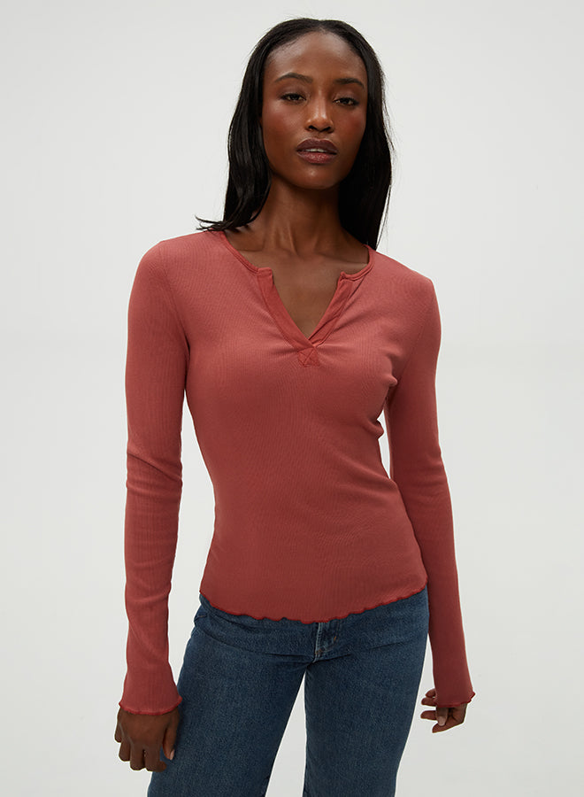 Salem Mixed Placket Henley