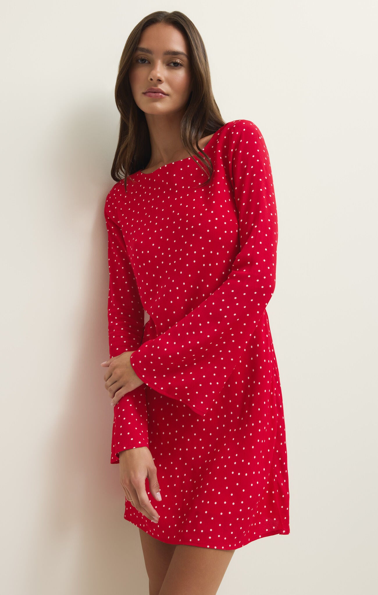 Campbell Dot Crepe Mini Dress