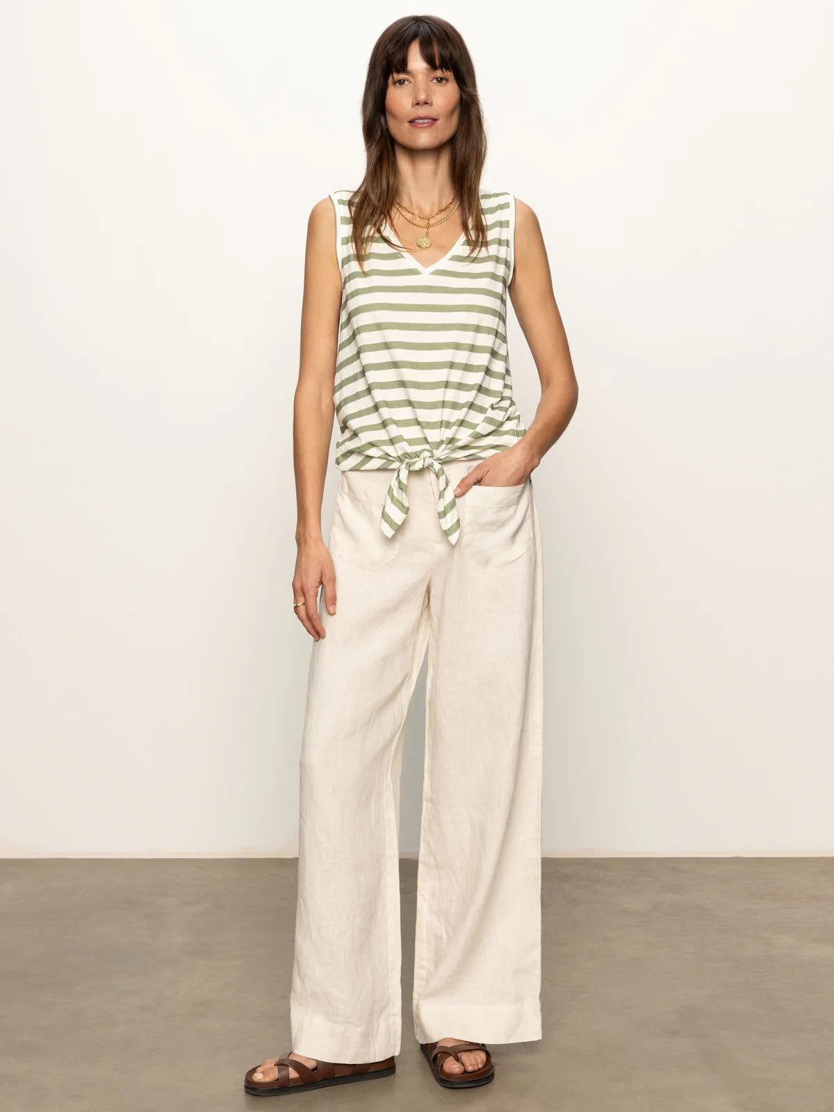 The Linen Marine Wide Leg
