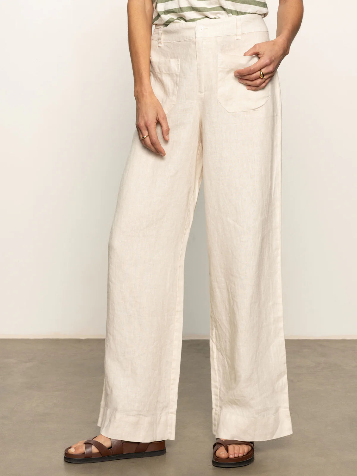 The Linen Marine Wide Leg
