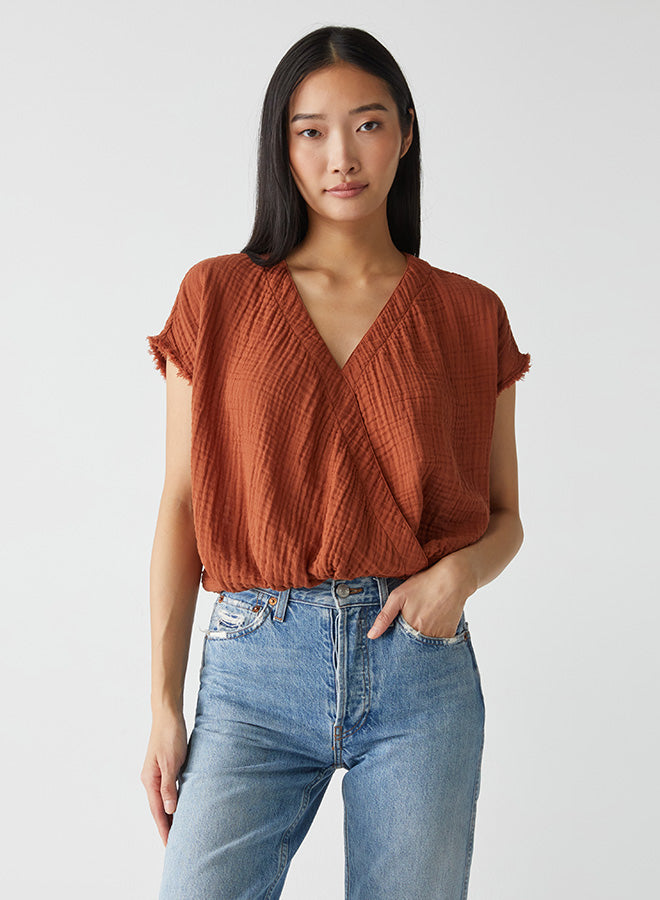 Hot Made To Order Faux Wrap Top