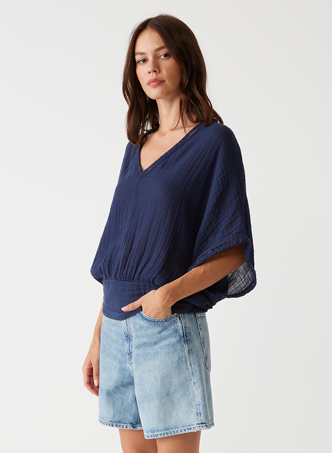 Imani Cropped Dolman Sleeve Top