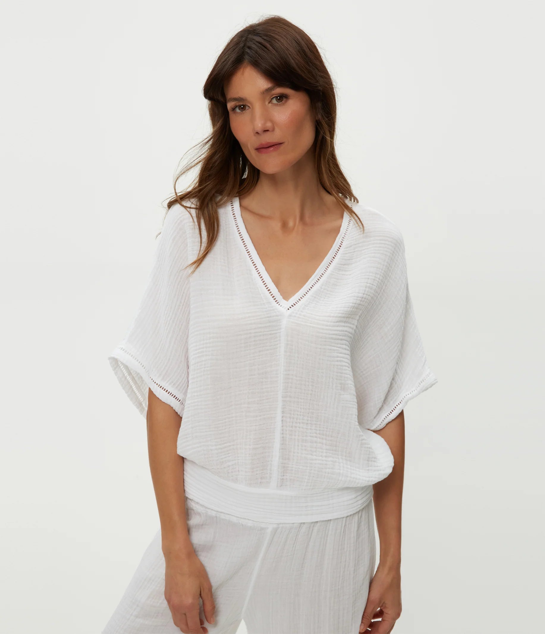 Imani Cropped Dolman Sleeve Top