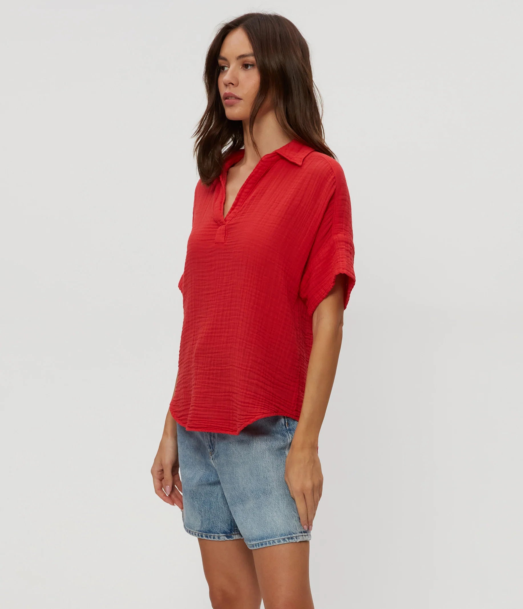 Gigi Gauze Popover Top