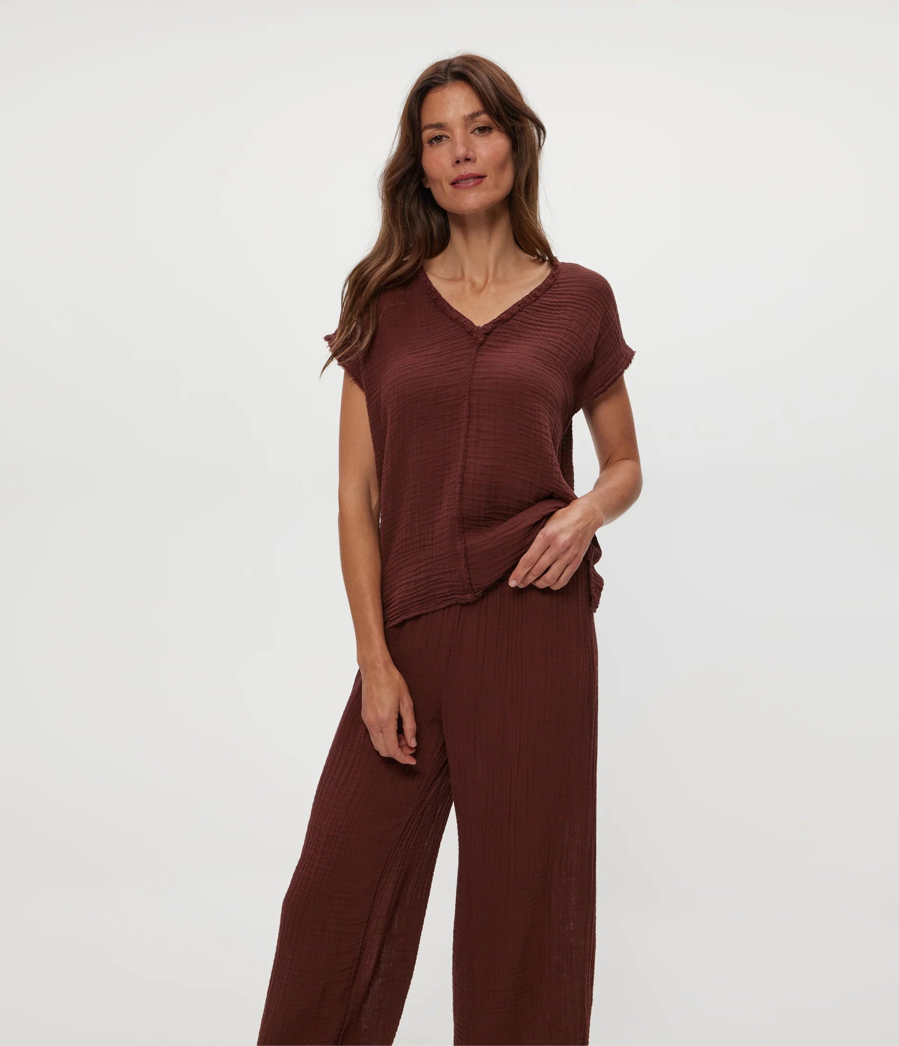 Medina Cropped Gauze Pant