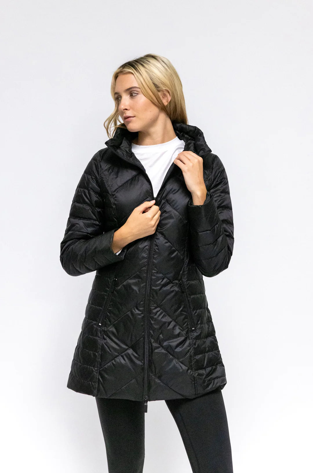 Chevron quilted outlet jacket