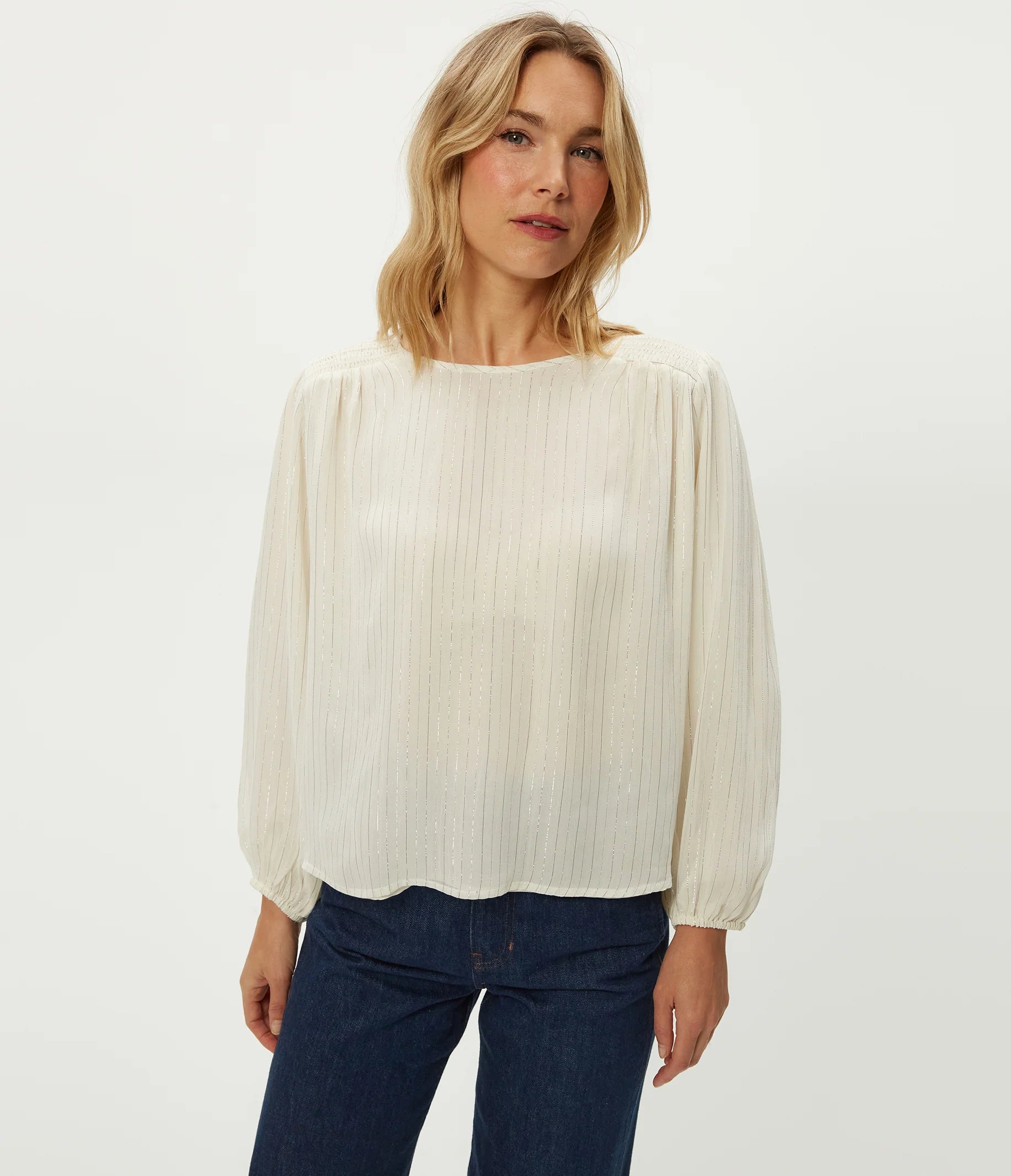 Dolly Metallic Stripe Top