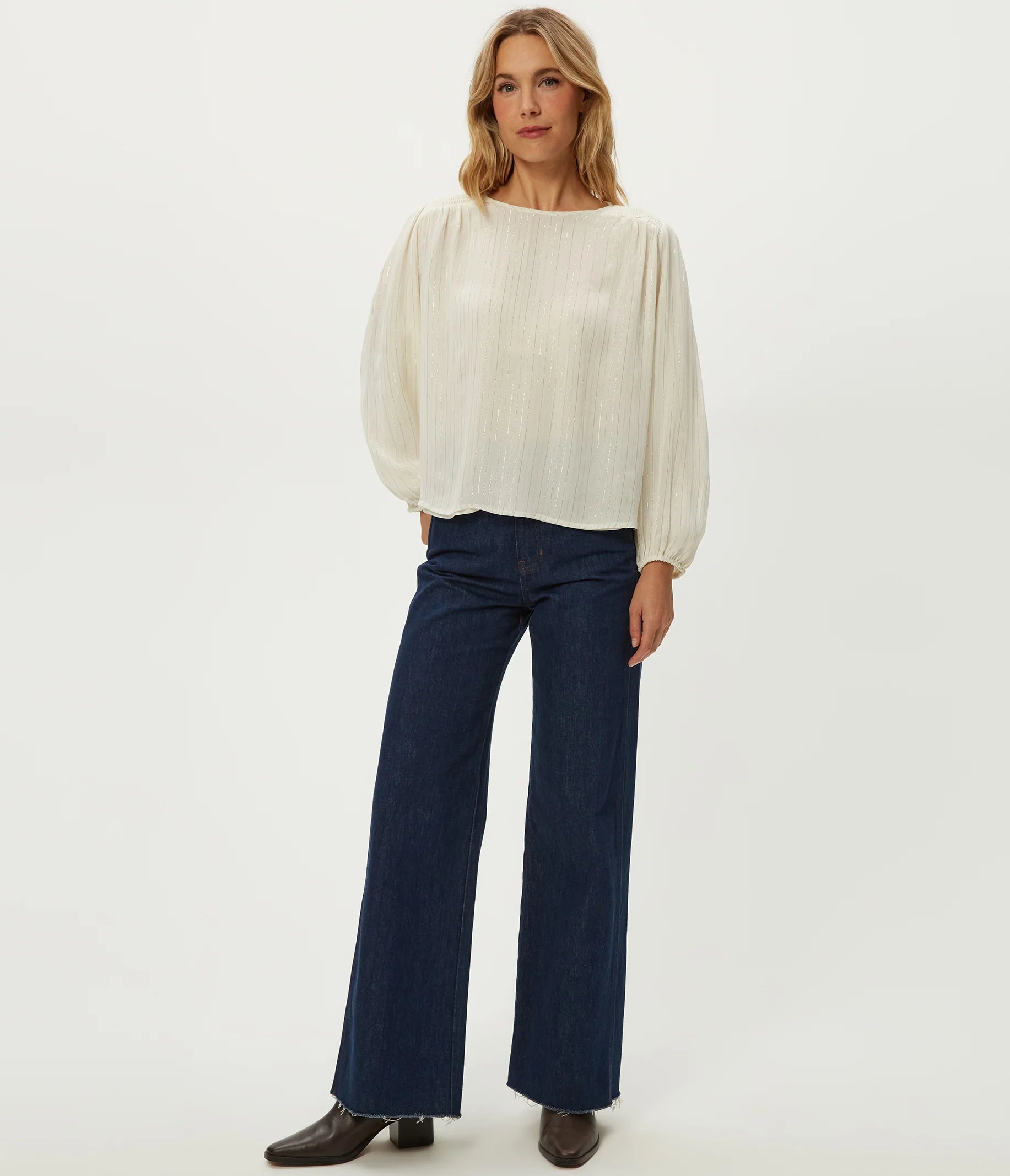 Dolly Metallic Stripe Top