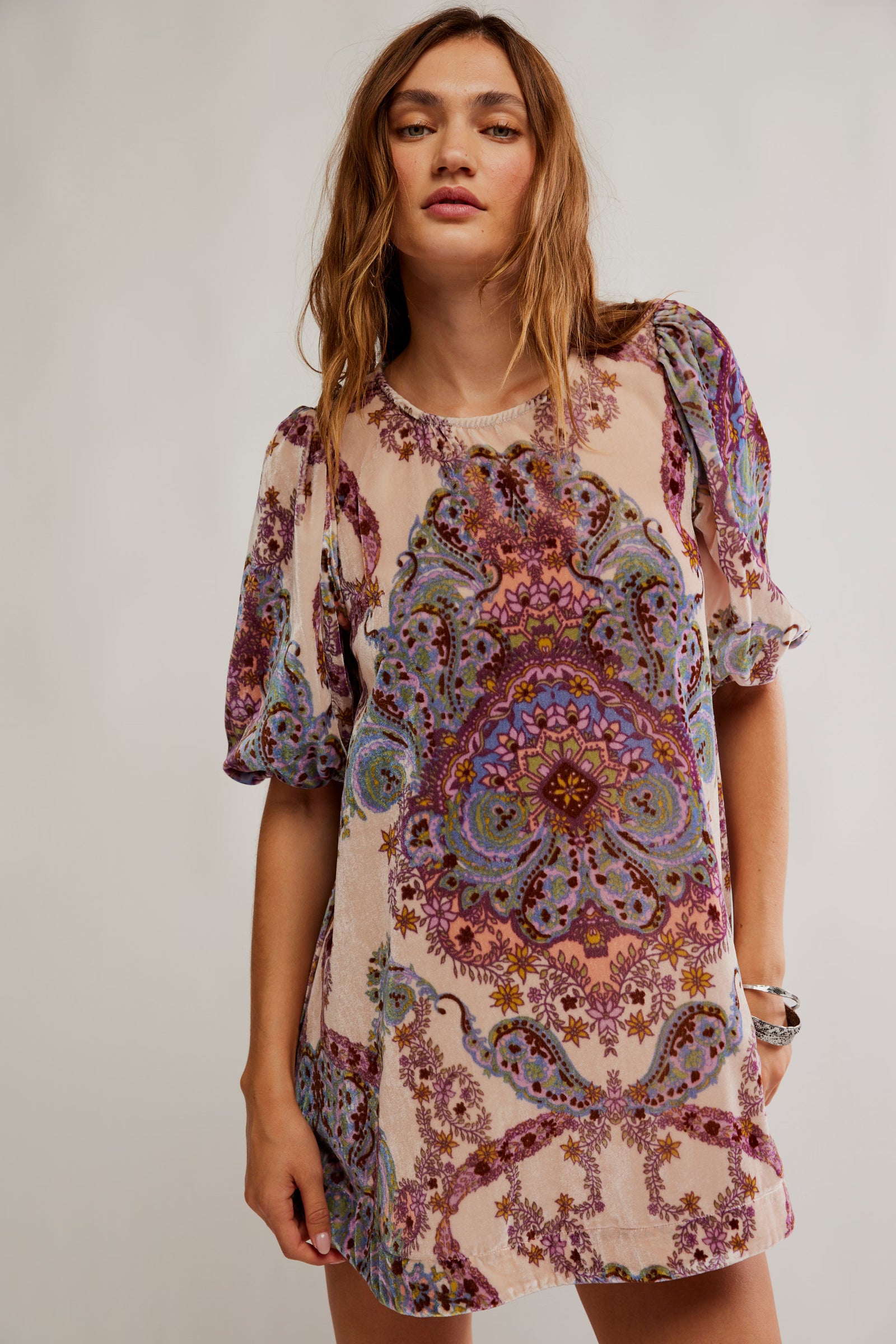 Maye Printed Velvet Tunic