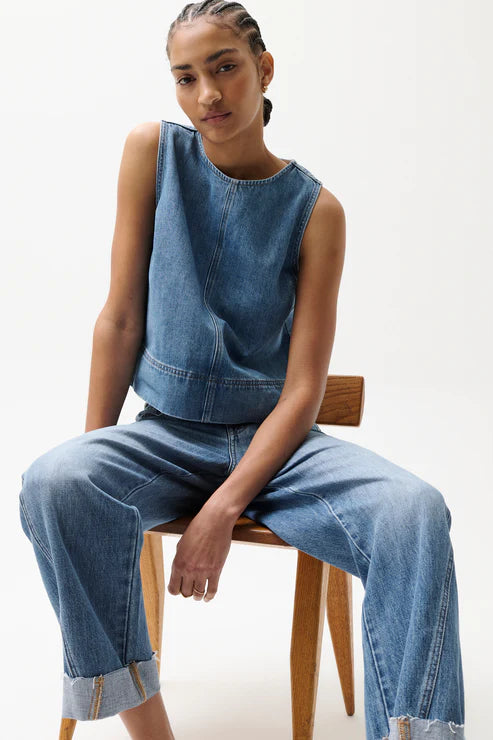 Kacey Mid Rise Cuffed Boyfriend