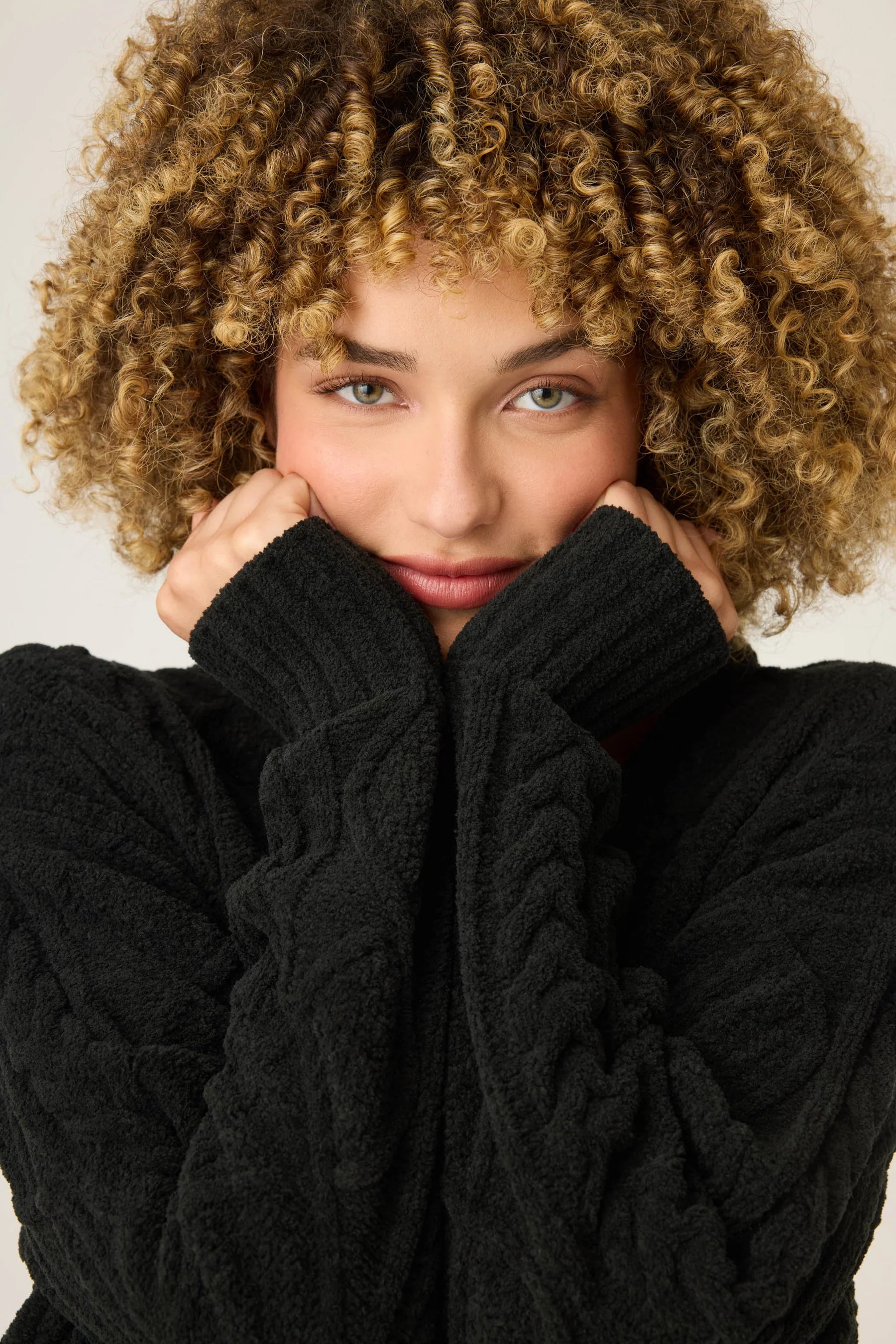 Chenille Cable Knit Long Sleeve Top