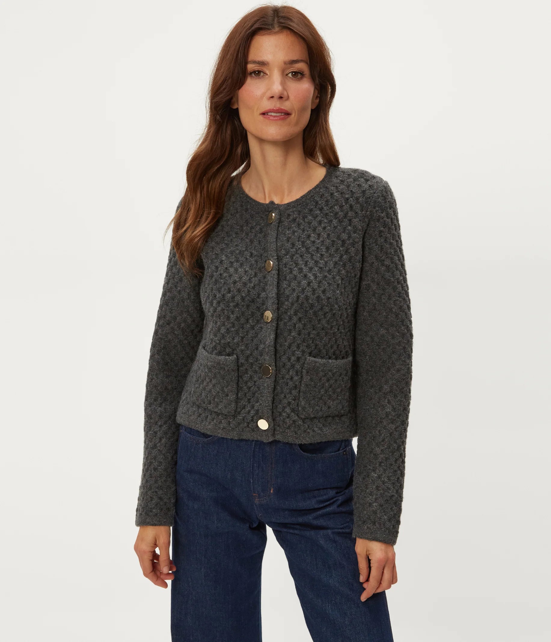 Cera Honeycomb Stitch Cardigan