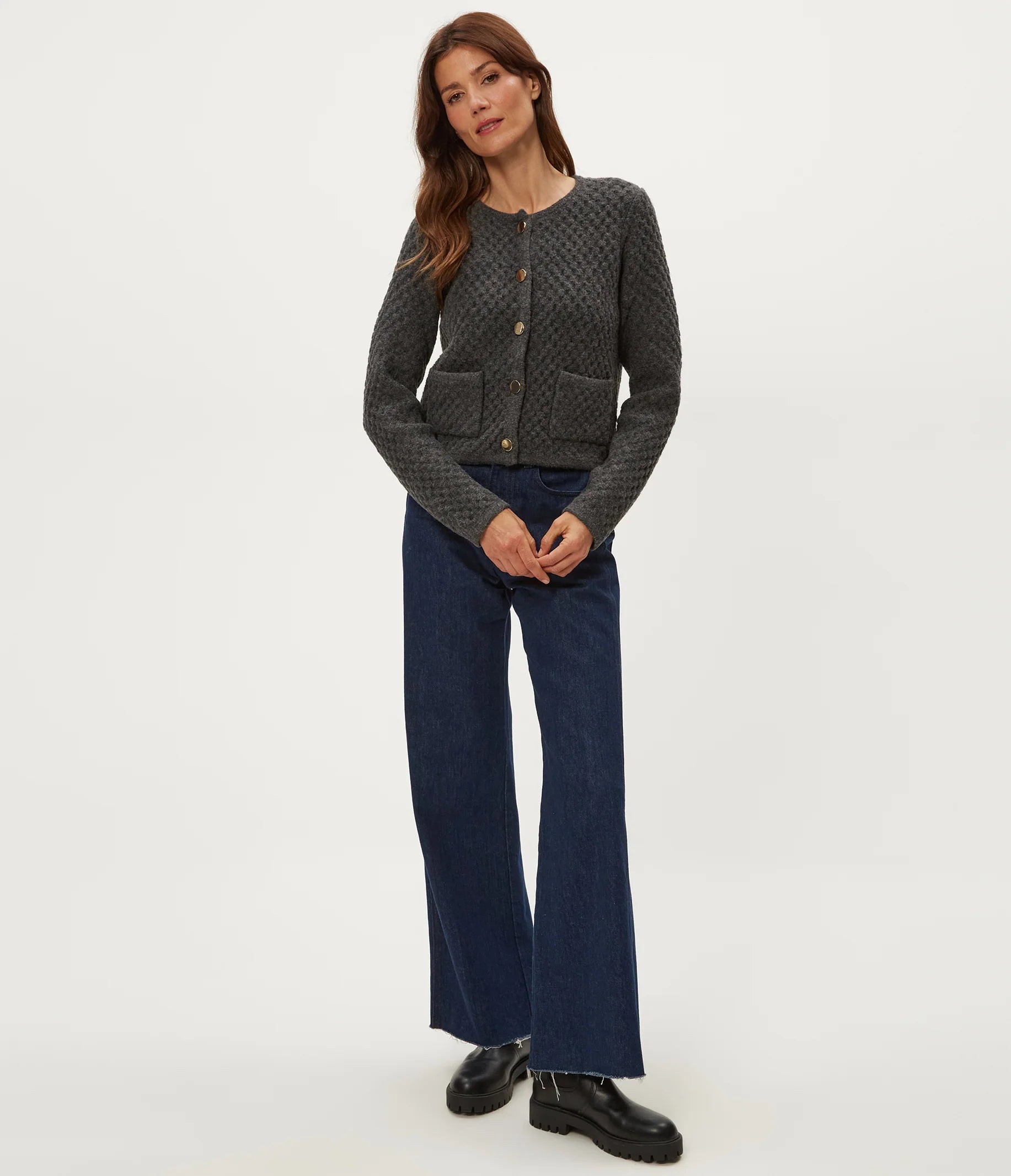 Cera Honeycomb Stitch Cardigan