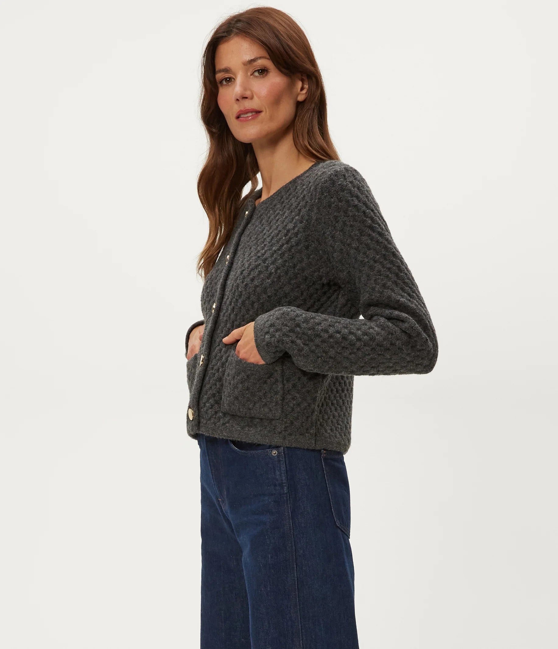 Cera Honeycomb Stitch Cardigan