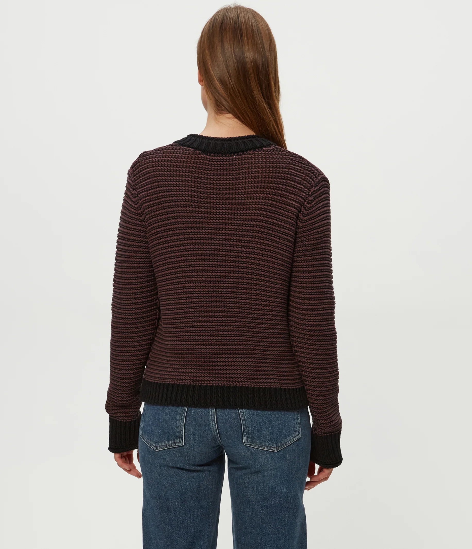Linda Striped V-Neck Pullover