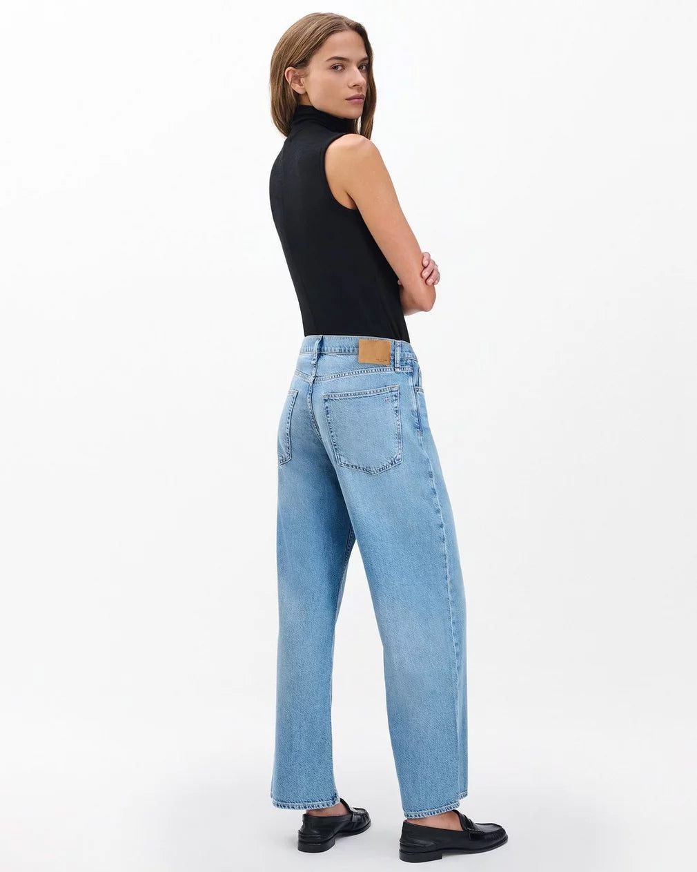 Saige Ankle Relaxed Straight Jeans