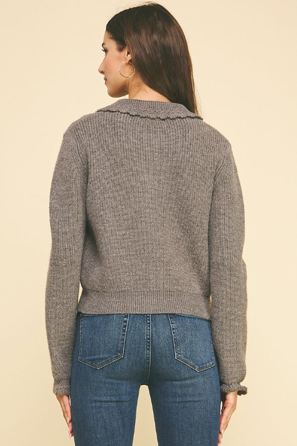 Eyelet Sweater Cardigan