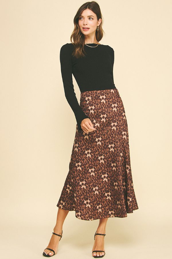 Silky Midi Skirt