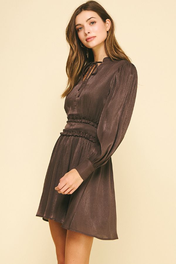 Ruffled Detail Mini Dress