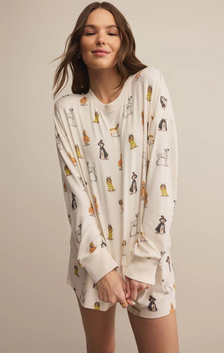 Elle Pup Long Sleeve Top