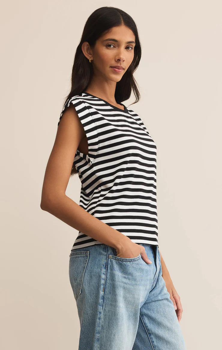 Stripe Camino Top