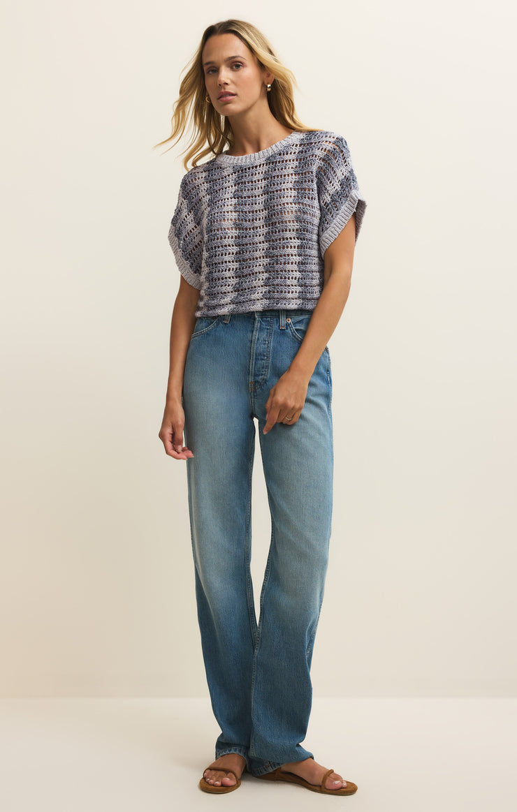 Ballast Crochet Stripe Top