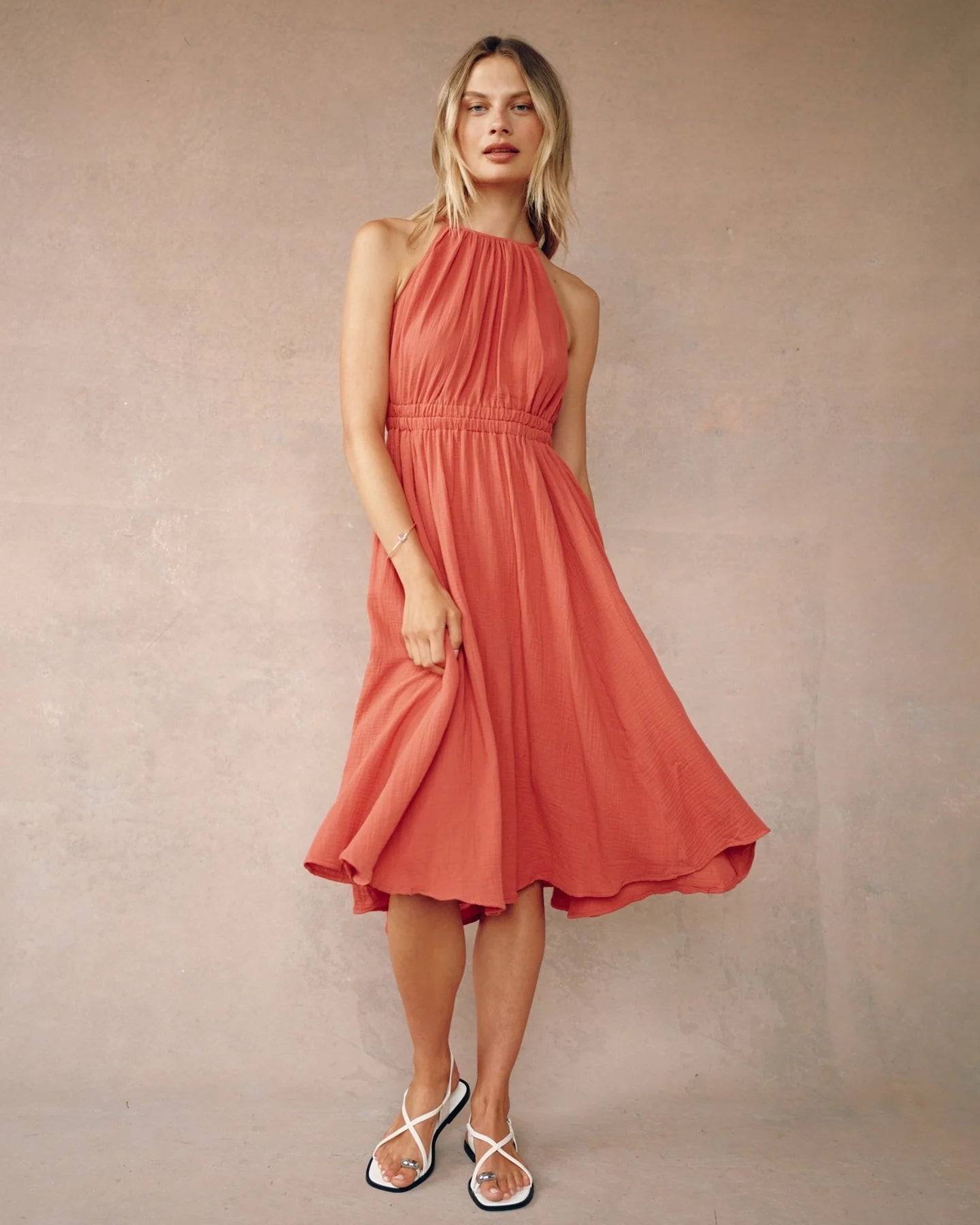 Cut out back Midi Dress