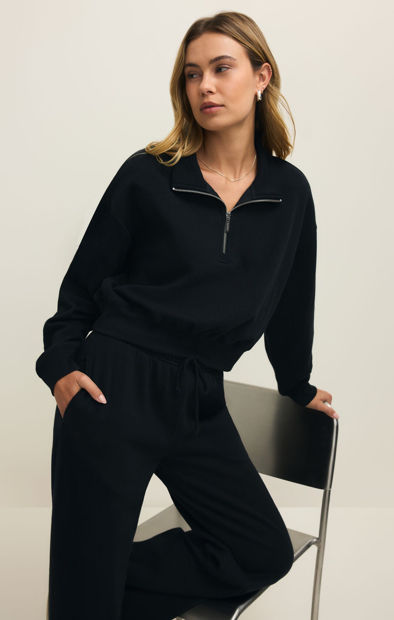 Downtown Half Zip Sweatshirt