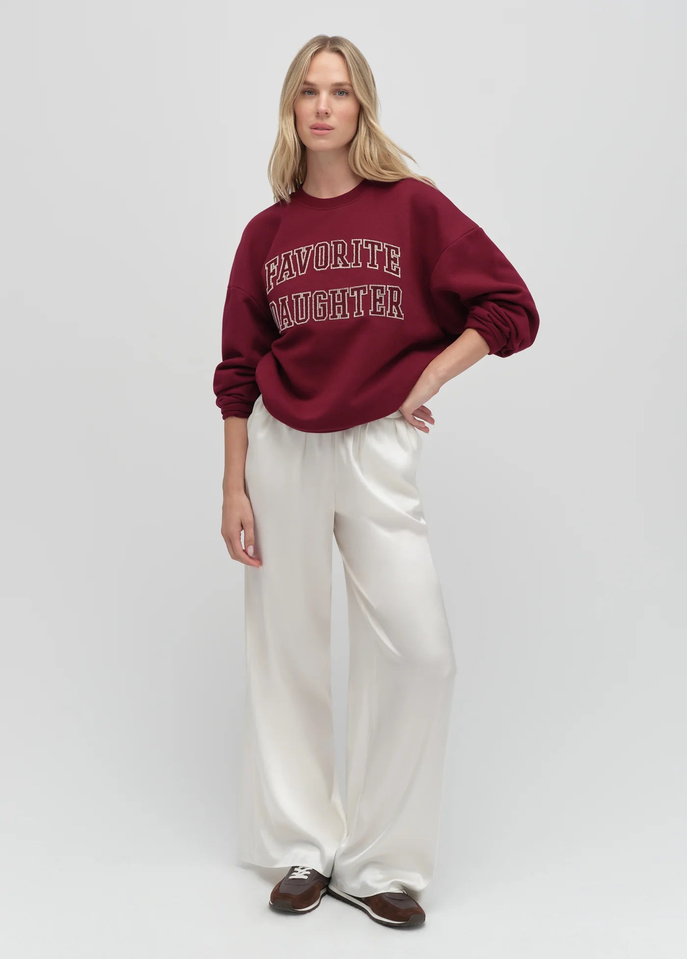 Collegiate Embroidery Sweatshirt