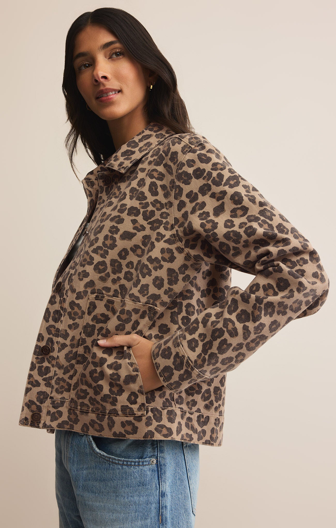 Bel Air Leopard Denim Jacket