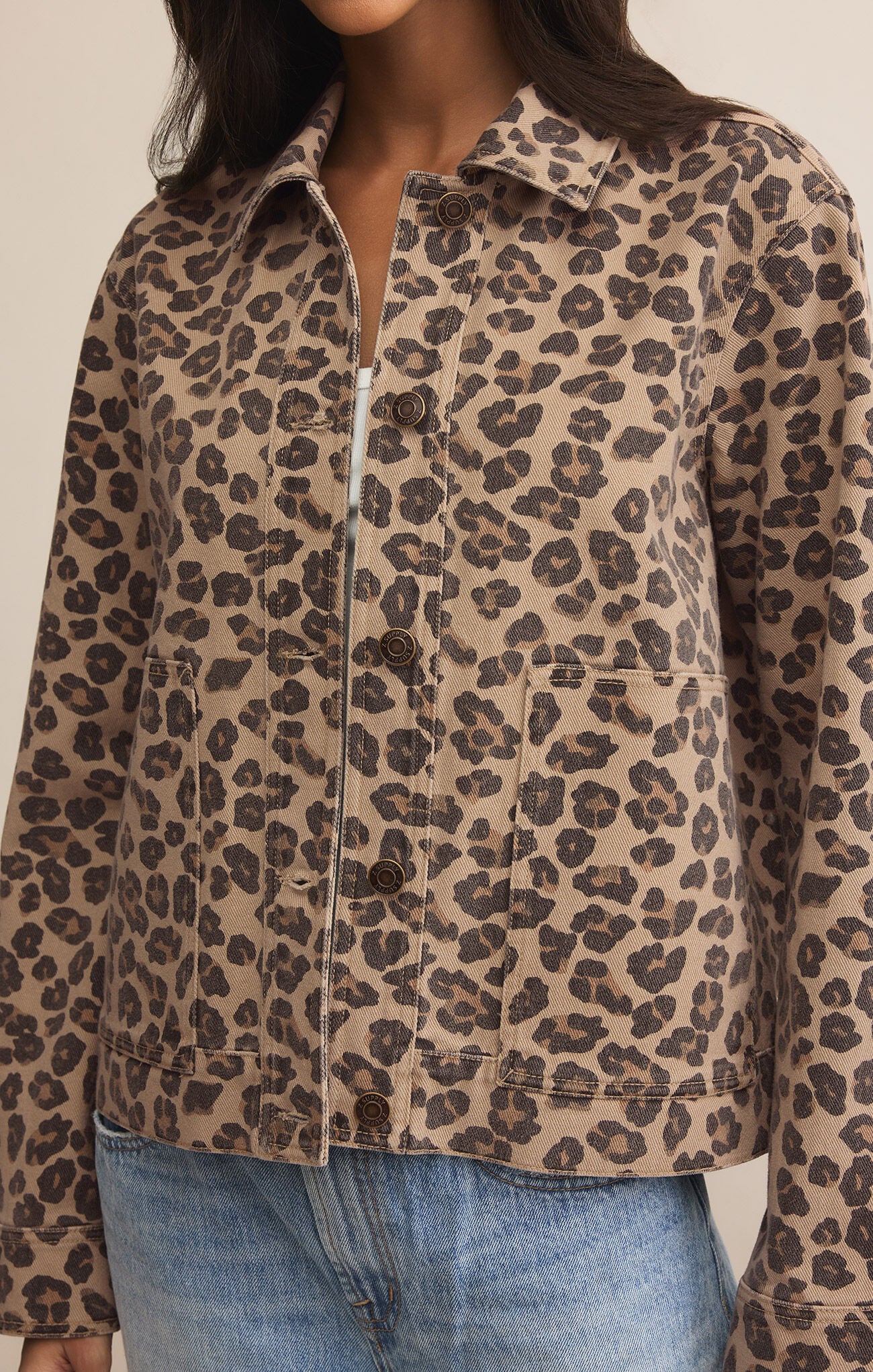 Bel Air Leopard Denim Jacket