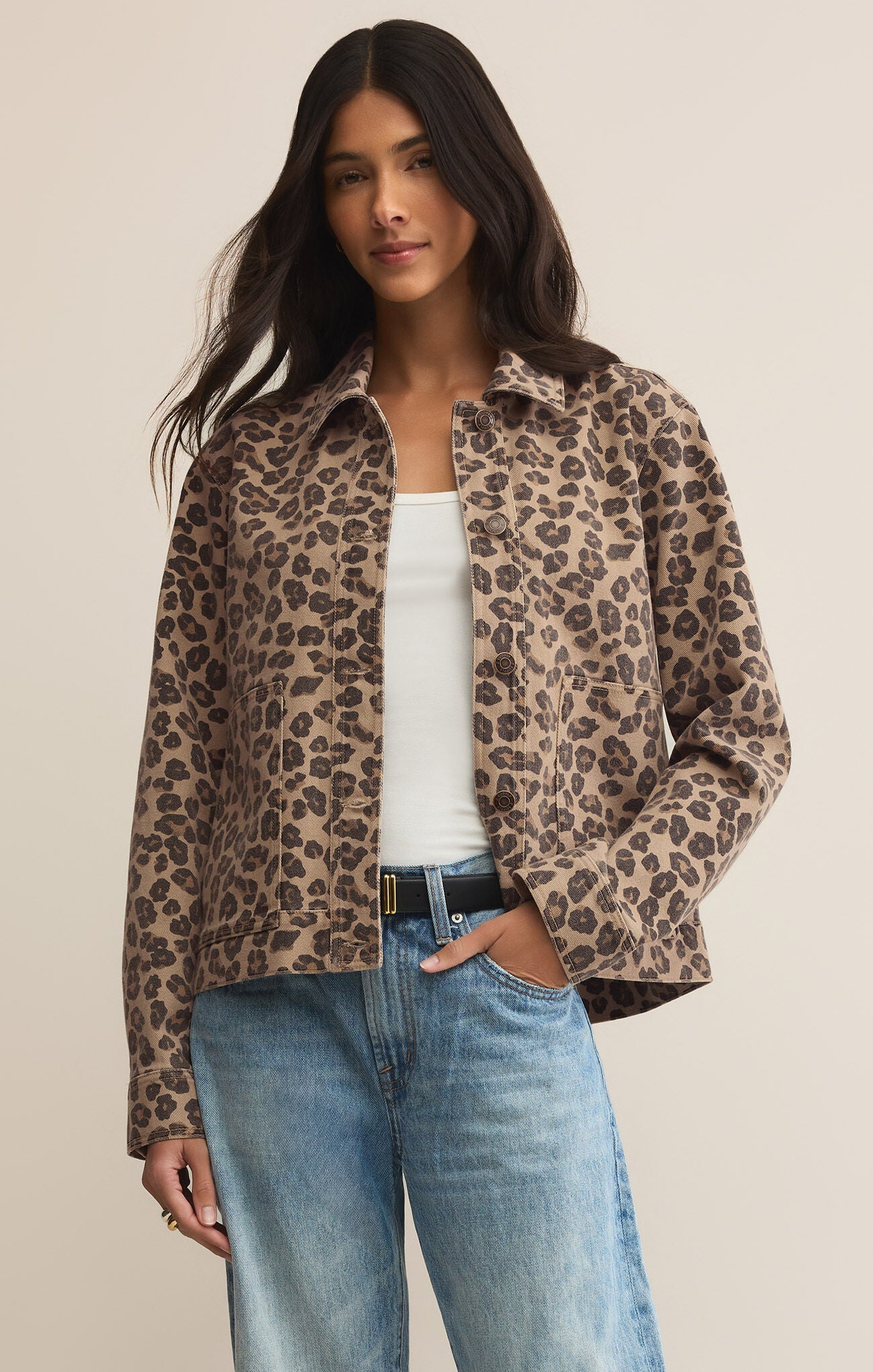 Bel Air Leopard Denim Jacket