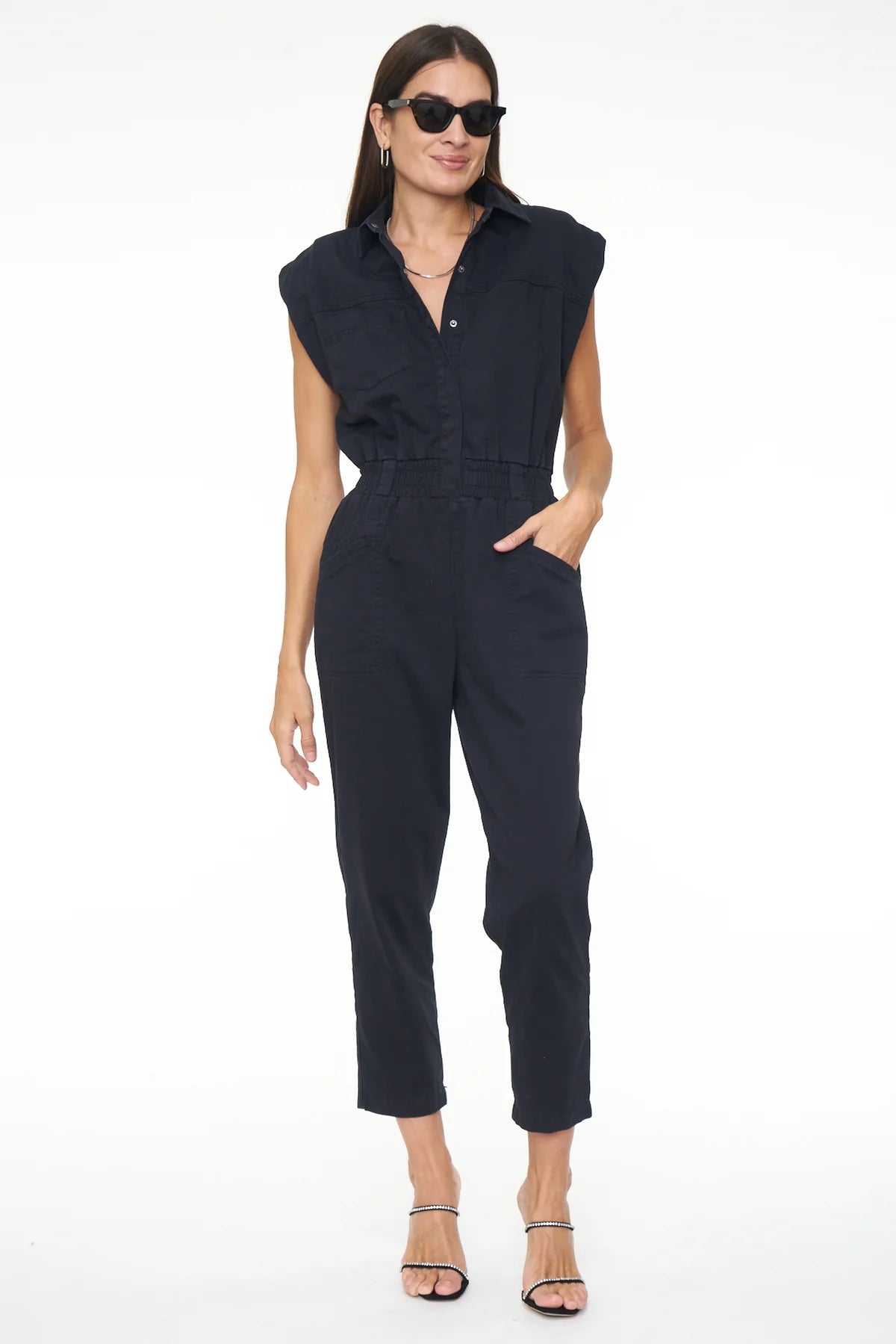 Rosie Shoulder Pad Jumpsuit