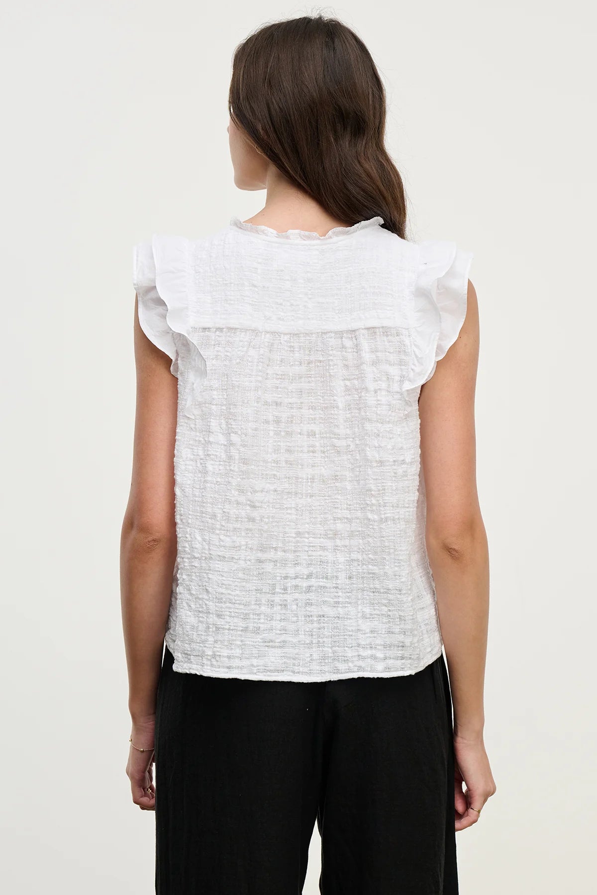 Eva Textured Cotton Gauze Top