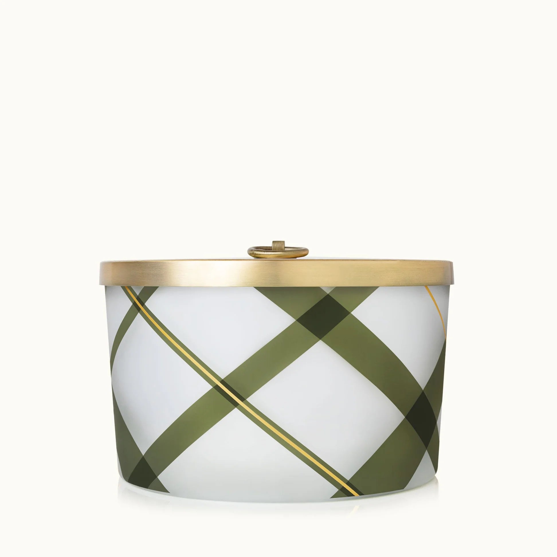 Frosted Plaid Large 3-Wick Poured Candle