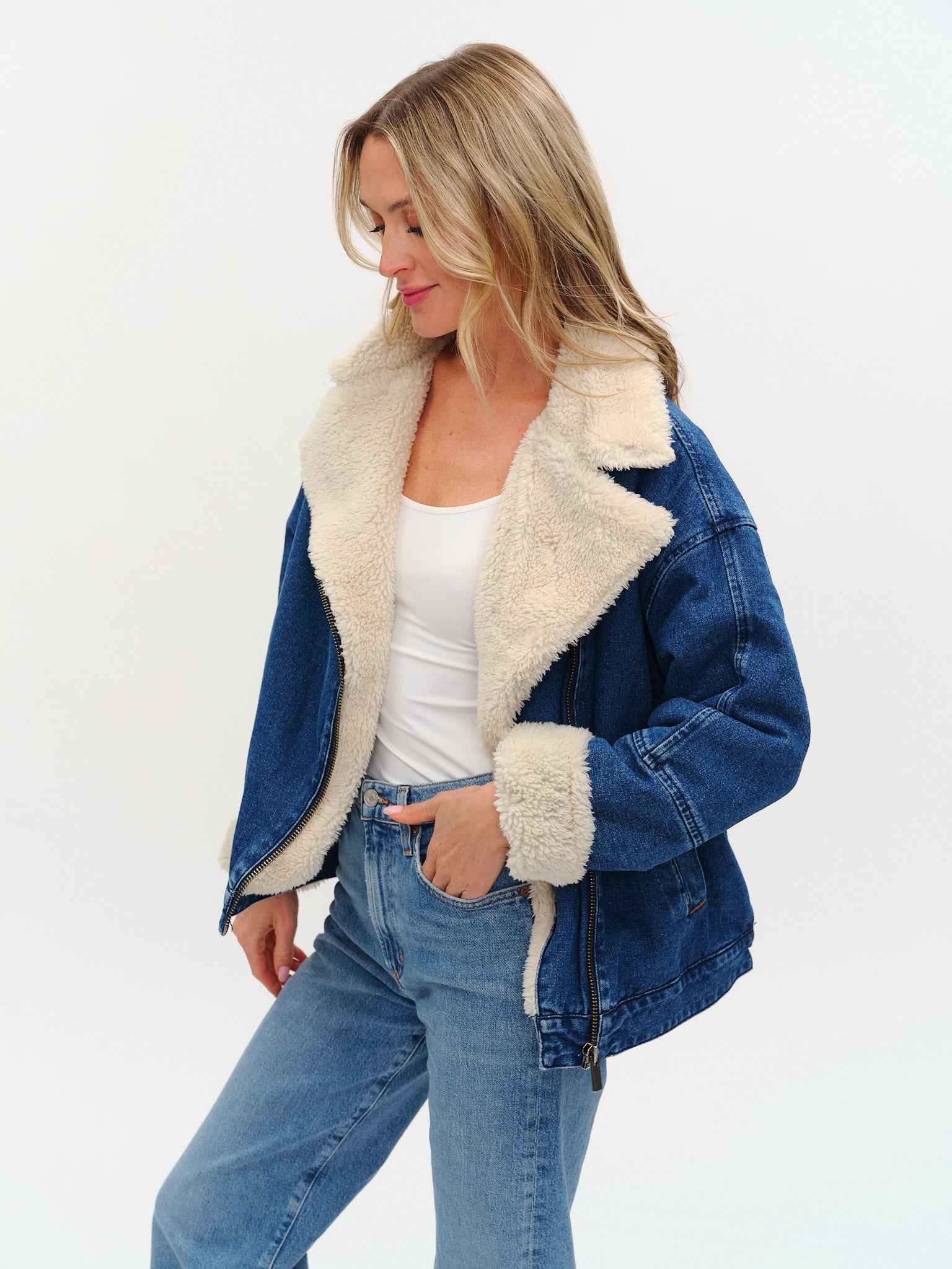 Williston Faux Fur Denim Jacket