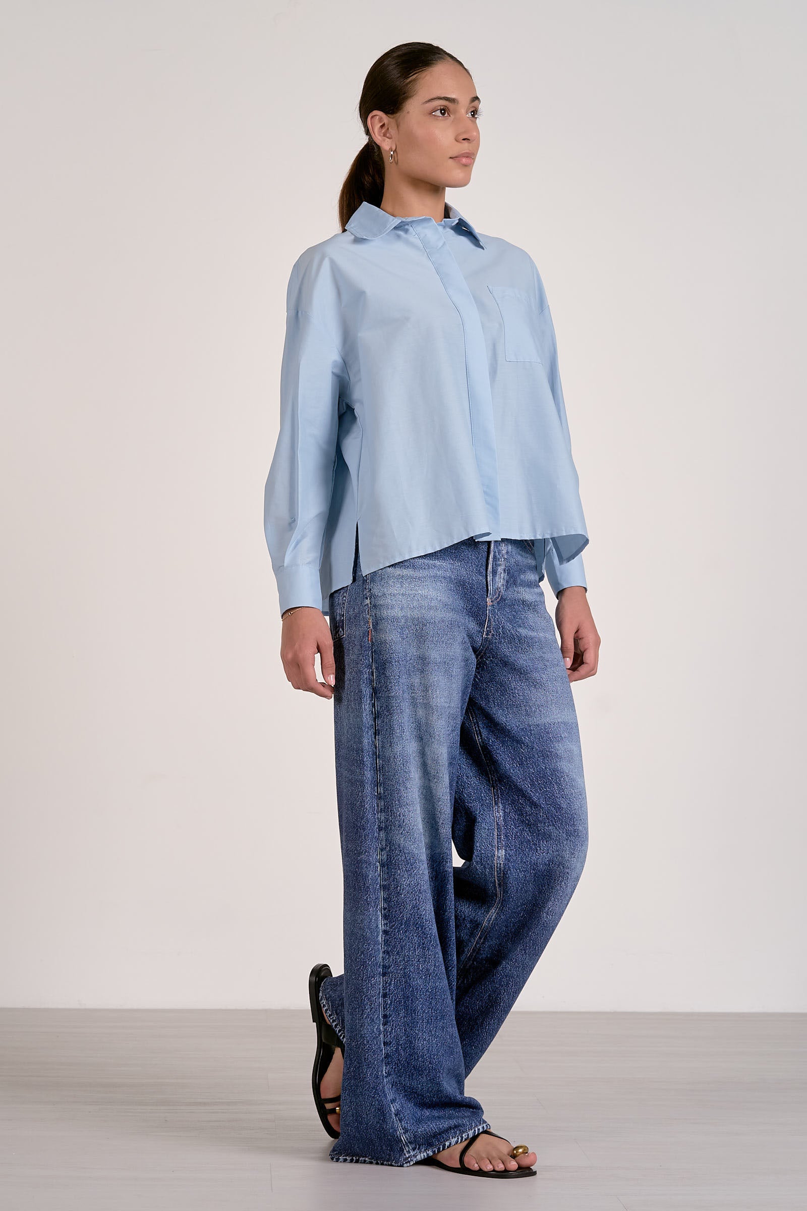 Long Sleeve Collared Top