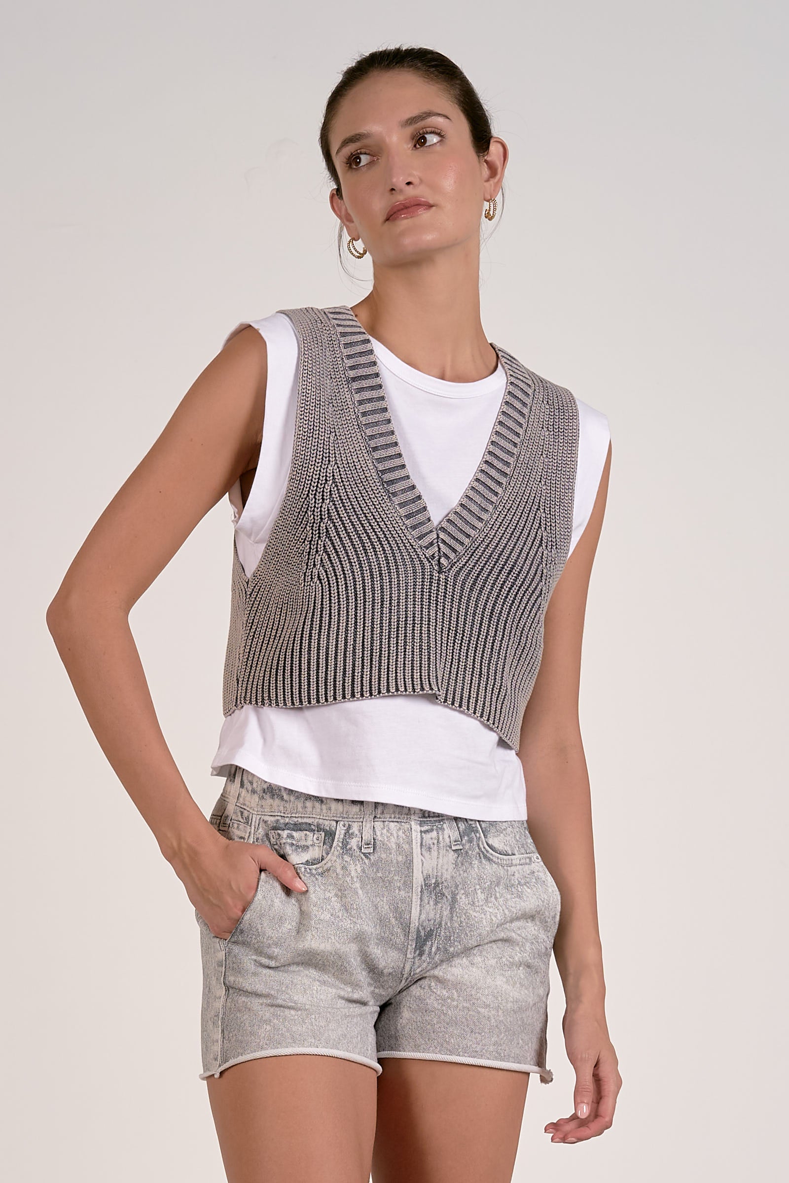 Layered Sleeveless Sweater