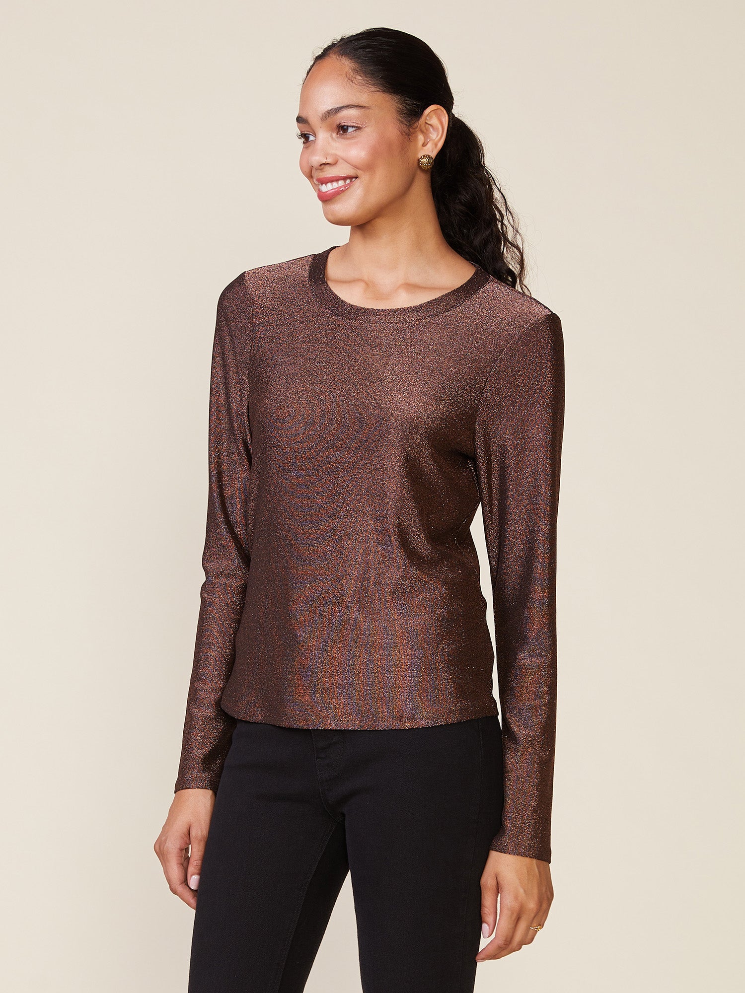 Long Sleeve Glitter Top