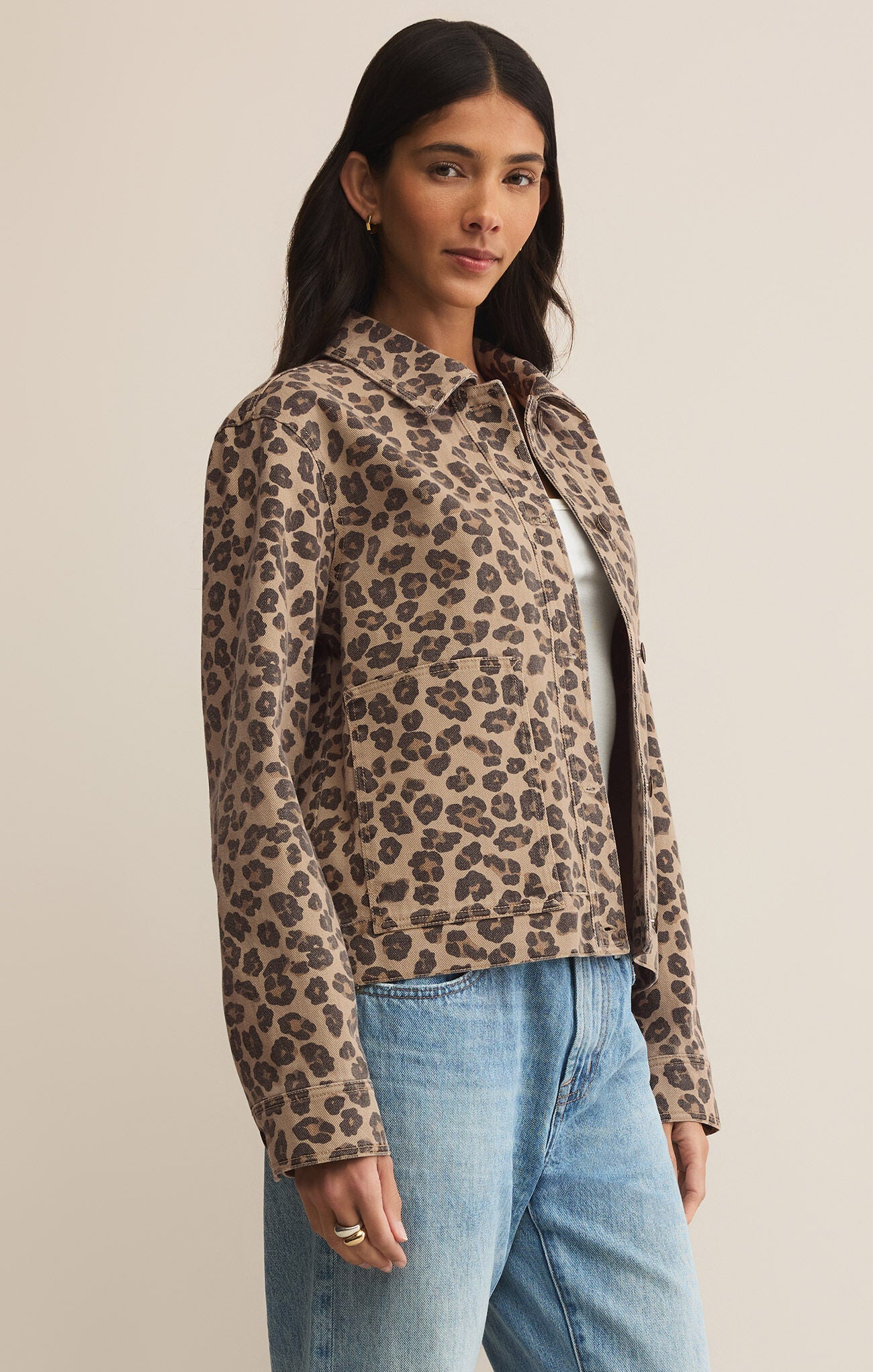 Bel Air Leopard Denim Jacket