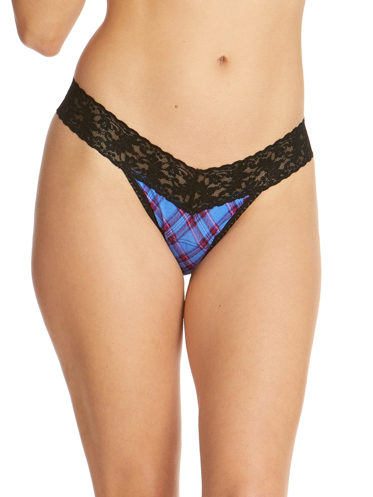 Printed low rise thong
