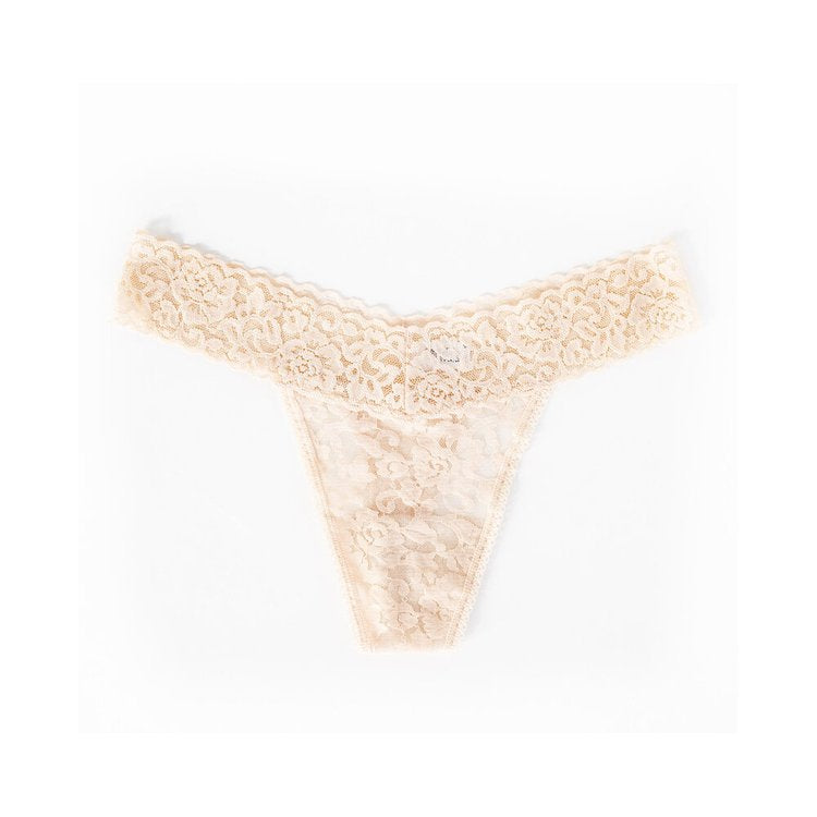 Mid-Rise Lace Thong