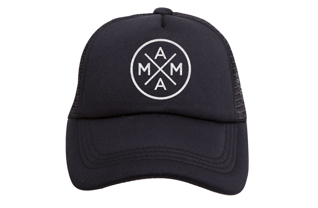 Mama X™ Trucker Hat - Silver Glitter