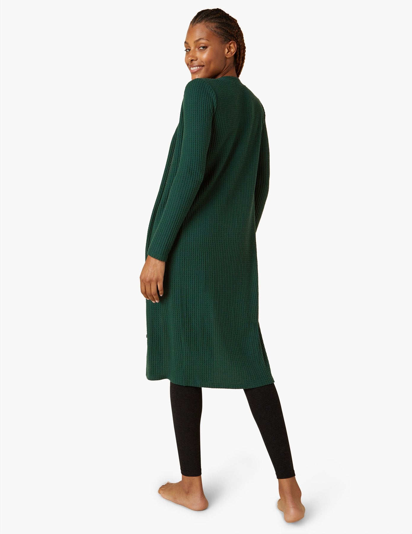 Your Line Waffle Knit 2-in-1 Duster/Dress
