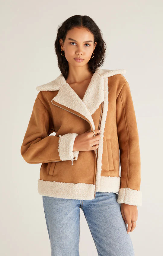 Faux suede 2025 and sherpa jacket